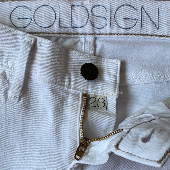 GOLDSIGN Misfit Mid-Rise Slim Straight Leg Jeans Size 23 - Picture 5 of 12
